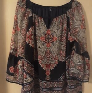 Beautiful boho bell sleeve blouse